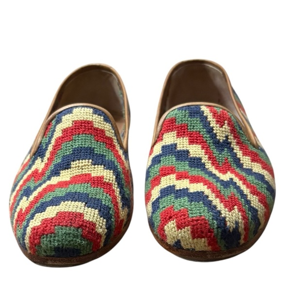 Stubbs & Wootton Limited Edition Loafers with Geometric Pattern Size 7.5 - Picture 3 of 8